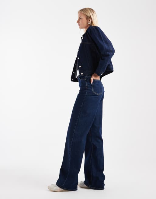 ASOS DESIGN Tall wide leg dad jeans in rinse