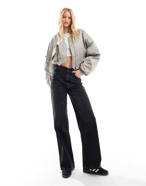 ASOS DESIGN Tall dad jeans in washed black
