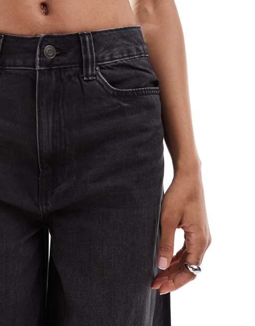 ASOS DESIGN Tall wide leg jeans in black, 2 of 5