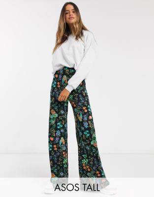 asos tall wide leg trousers