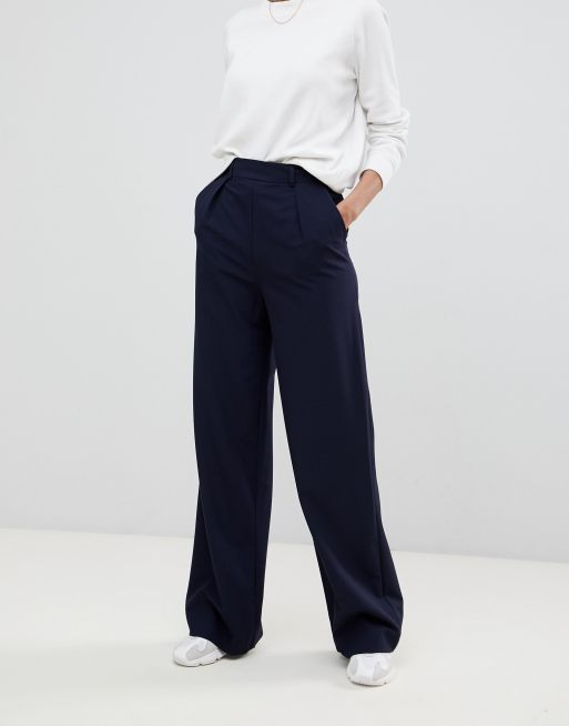 ASOS DESIGN Tall wide leg trousers with pleat detail ASOS