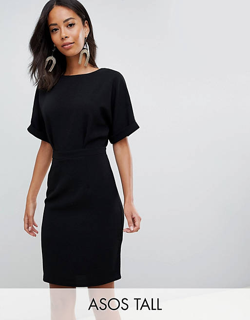ASOS DESIGN Tall wiggle mini dress in black