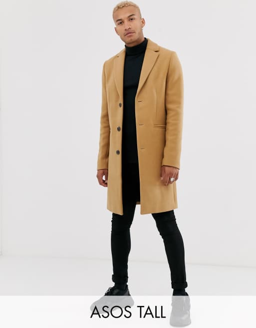 Asos design outlet wool mix overcoat