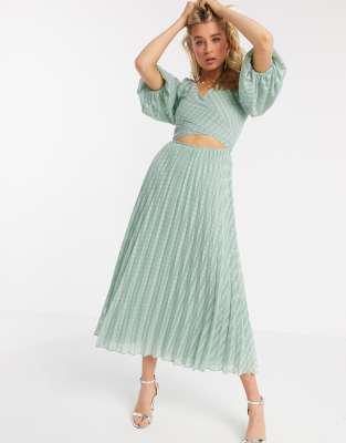 asos sage green dress
