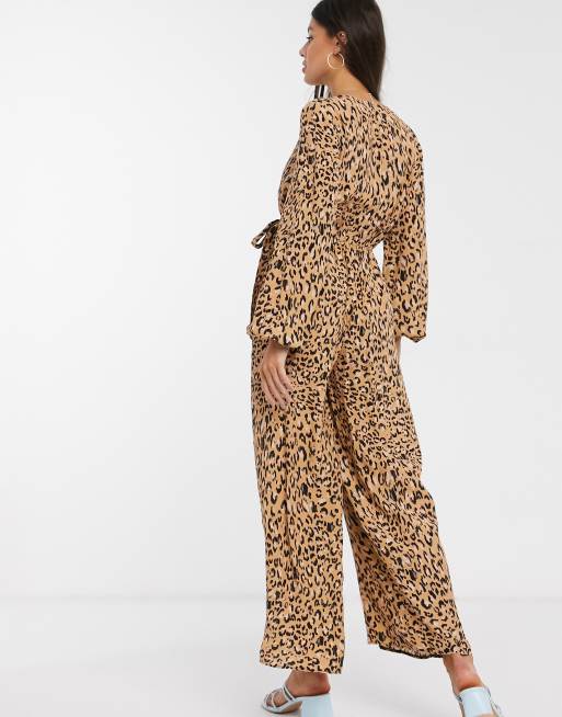 Tall leopard 2024 print jumpsuit