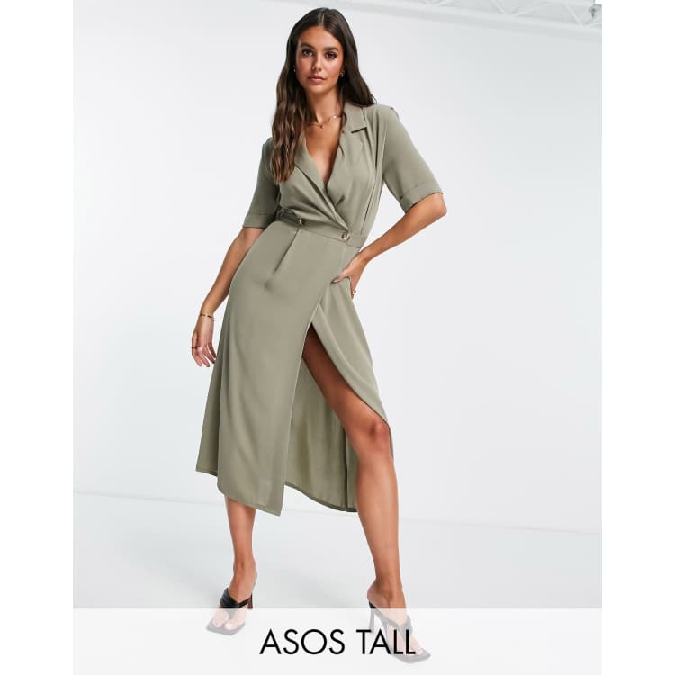 knee length dresses for ladies Delores Black Embellished Midi Dress with Flute Sleeves – Frock and Frill main image 0