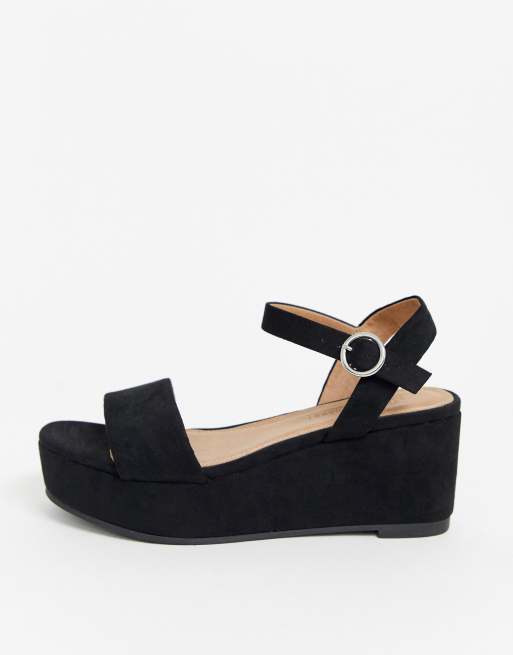 Black flatform best sale sandals asos