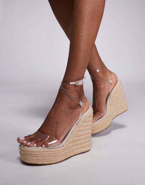 ASOS DESIGN - Tamika - Espadrilles compensées transparentes - view 1