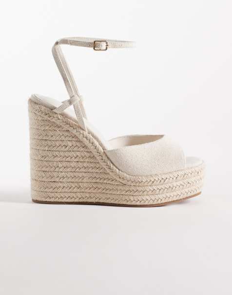 ASOS DESIGN - Tamryn - Espadrilles met sleehak in naturel - view 1