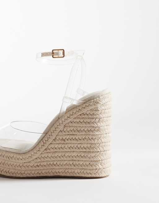 ASOS DESIGN – Tamryn – Espadryle na koturnie z przezroczystymi paskami, 2 z 4