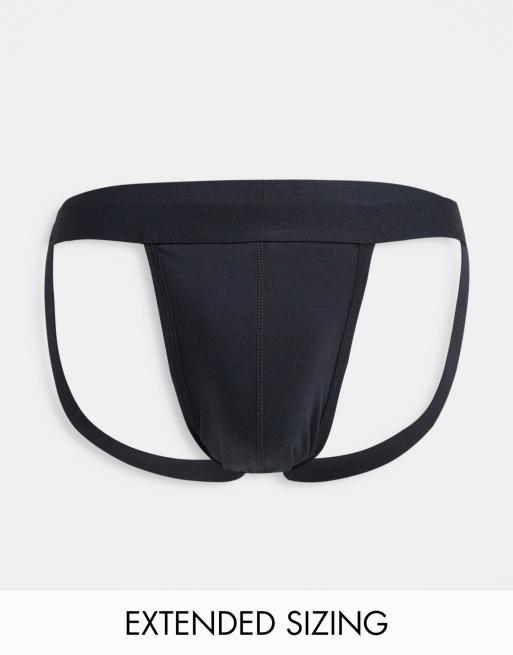 JOCK STRAP BLUE LEATHER with silver or black snaps and ring