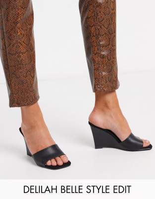 slip on wedge mules