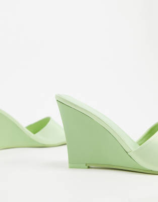 lime green wedge heels