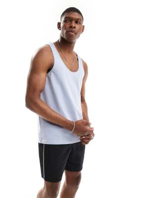 Asos Design Tank In Blue
