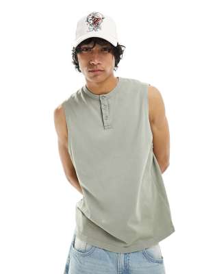 Asos Design Tank In Green