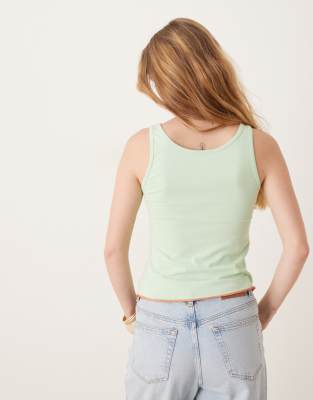 Asos Design Tank Top With Fruit Graphic In Green