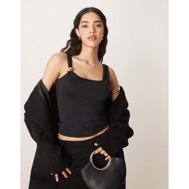 garter tops black | FRANGANT