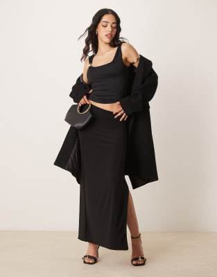 Asos Design Tank Top With Gold Cinched Strap Detail In Black