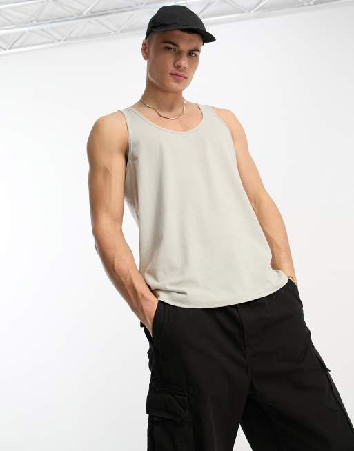 ASOS 4505 drop armhole tank top in mesh with sweat wicking in