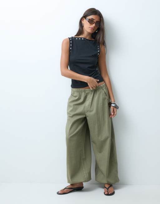 ASOS DESIGN tank top with stud details in black, 4 of 4