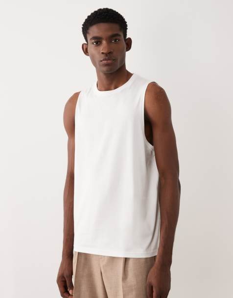ASOS DESIGN – Tanktop aus hochwertiger SUPIMA®-Baumwolle in Weiß - view 1