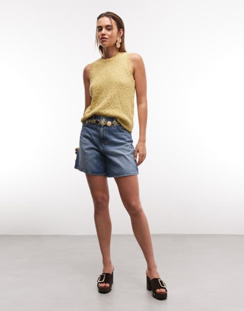 ASOS DESIGN – Tanktop aus strukturiertem Strick in Grün - view 1