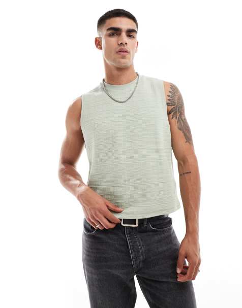 ASOS DESIGN – Tanktop in Salbeigrün mit Rundhalsausschnitt - view 1