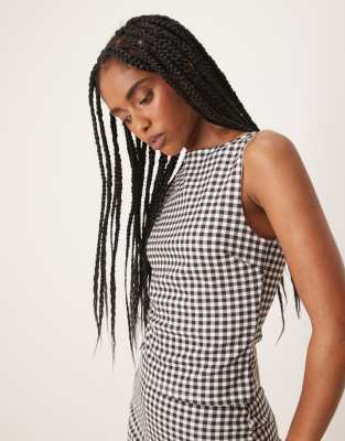 ASOS DESIGN - Tanktop mit Vichy-Karos, Kombiteil-Bunt