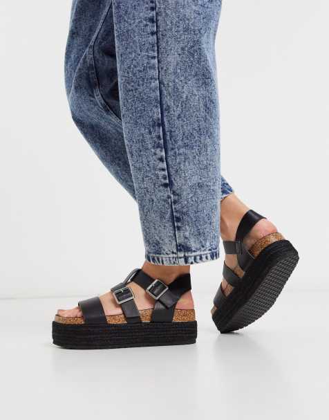 ASOS DESIGN - Tanner - Espadrilles chunky à semelle plateforme - Noir