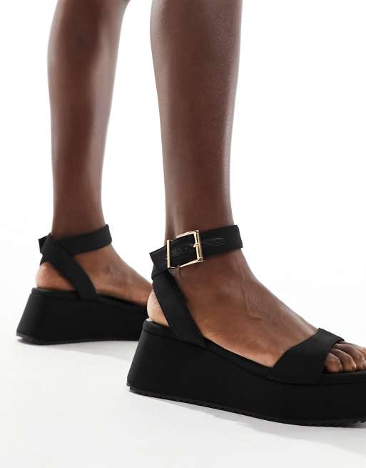 Asos black platform sandals hot sale