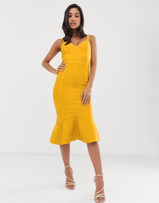 asymmetric hem midi dress