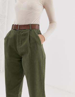 khaki boyfriend jeans