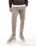 [ASOS DESIGN] ASOS DESIGN tapered cargo pants in beige-Neutral W31 L32 Beige