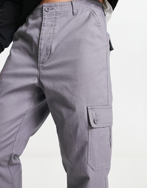 ADPT loose fit cargo pants in dark gray