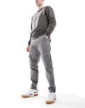 [ASOS DESIGN] ASOS DESIGN tapered cargo pants in grey W28 L32 Grey