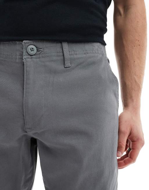 ASOS DESIGN tapered cargo pants in gray