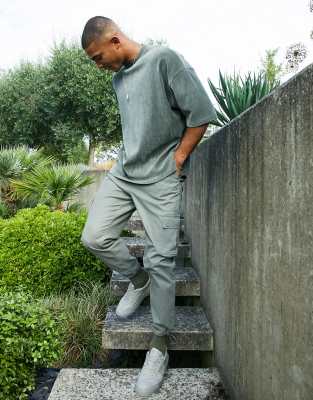 asos green cargo pants