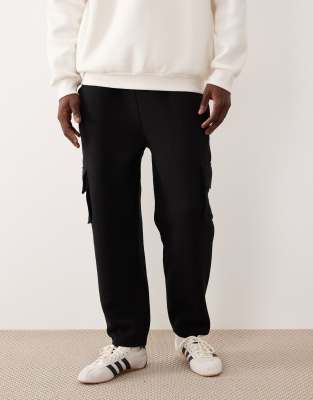 Asos Design Tapered Cargo Sweatpants In White