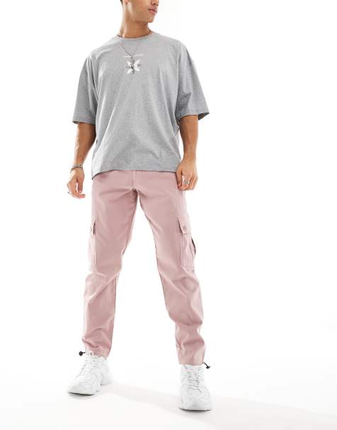 ASOS DESIGN tapered cargo trouser in dusty rose