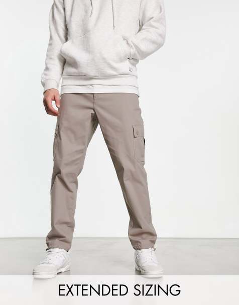 ASOS DESIGN slim fit cargo pants in washed khaki