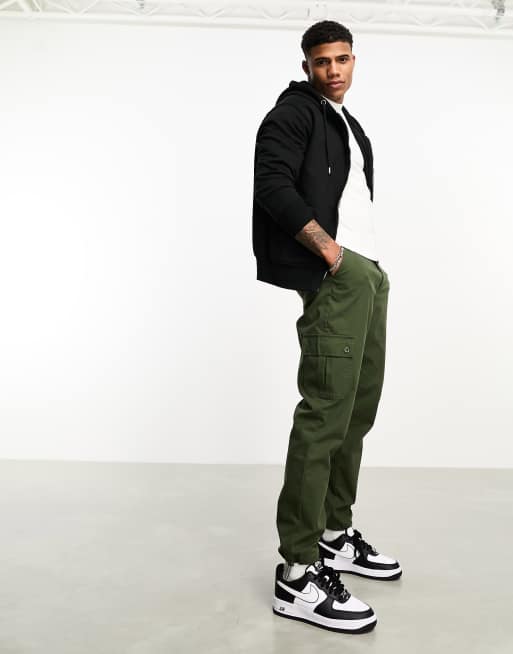 ASOS DESIGN cargo trousers in khaki