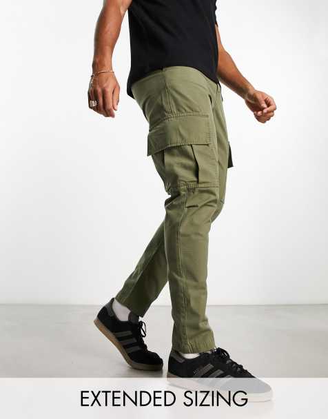 LindoMaker Plus Size Spandex Trousers Cargo Trousers for Men UK