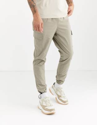 nylon cargo trousers