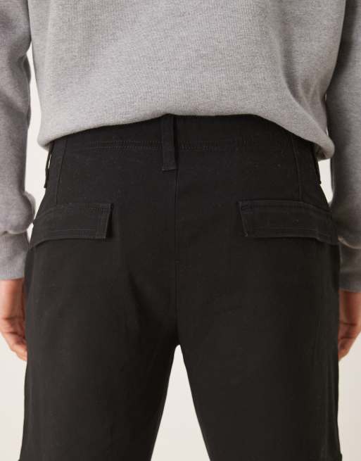ASOS DESIGN tapered cargos in black, 5 of 5