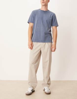 Asos Design Tapered Chino Dress Pants In Neutral