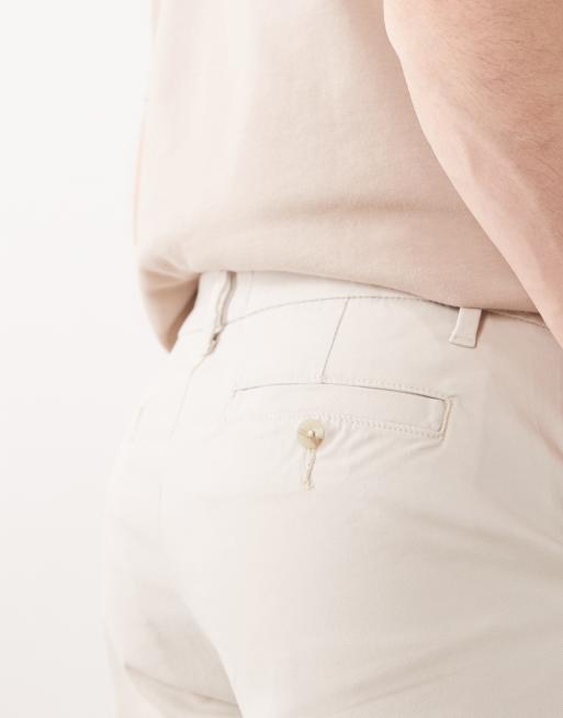 ASOS DESIGN tapered chino in stone, 4 of 6