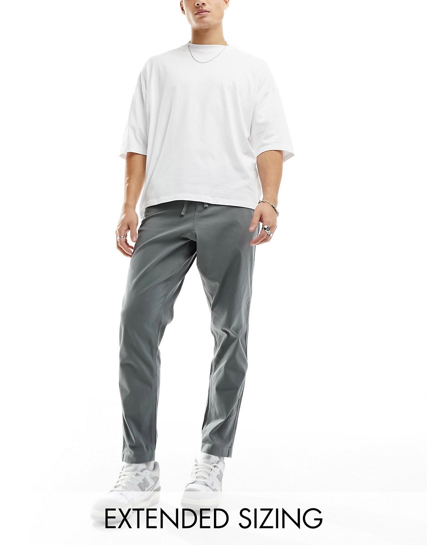 ASOS DESIGN tapered chino in washed sage green