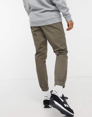khaki chino joggers