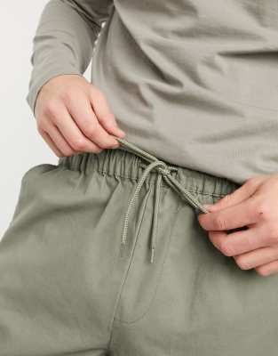green chino joggers