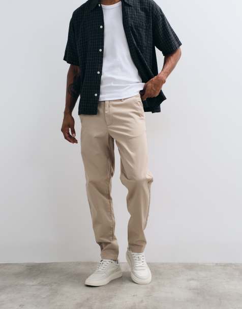ASOS DESIGN tapered chino pants in beige - view 1
